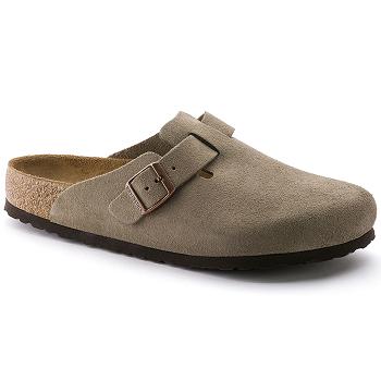 Pánské Boston Birkenstock Soft Footbed Semišové Hnědé | CZ 201ZUT